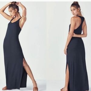 New Fabletics Iliana Maxi Dress Navy Blue Size Small